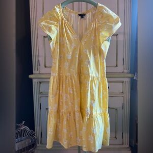 Banana Republic Yellow Floral Women's Dress